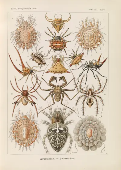 Arachnida. – Spinnentiere, Ernst Haeckel