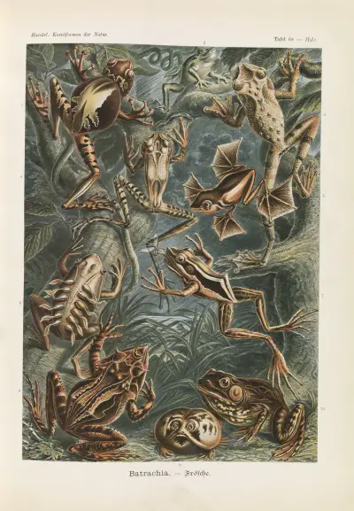 Batrachia – Žáby, Ernst Haeckel