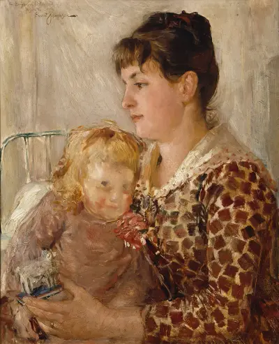 Mother and Child. The Wife and Daughter of the Artist Allan Österlind, Ernst Josephson