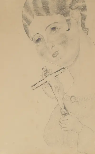 Woman with Krucifix, Ernst Josephson