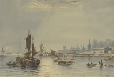 At the port of Mainz, Friedrich Ernst Morgenstern