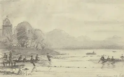 Boats at the Chiemsee, 1876 – Nr. 2, Friedrich Ernst Morgenstern