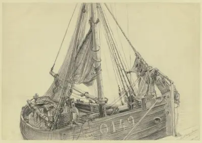 Fishing boat, Friedrich Ernst Morgenstern