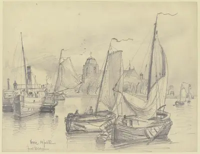In the port of Veere, Friedrich Ernst Morgenstern