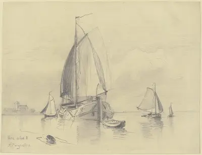 On the Scheldt near Veere, Friedrich Ernst Morgenstern