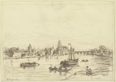 View of Frankfurt, Friedrich Ernst Morgenstern