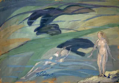 Bathing Girls av Ernst Schiess