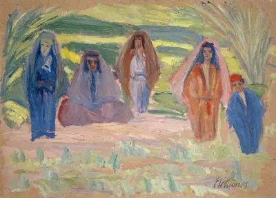 Fünf Beduinen av Ernst Schiess