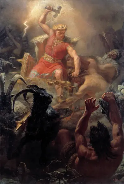 Tor’s Fight With The Giants von Mårten Eskil Winge