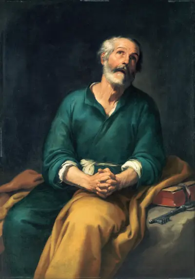 Saint Peter in Tears av Bartolomé Estebán Murillo