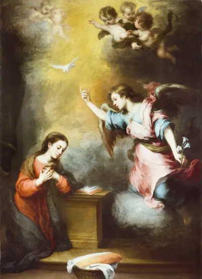 The Annunciation av Bartolomé Estebán Murillo