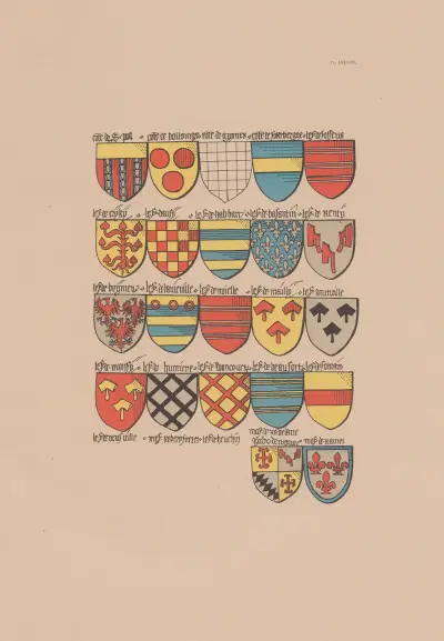 Ancien armorial équestre de la Toison d’or et de l’Europe au 15e siècle Pl.082 av Berger-Levrault et Cie