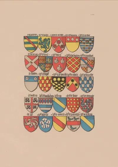 Ancien armorial équestre de la Toison d’or et de l’Europe au 15e siècle Pl.089 av Berger-Levrault et Cie