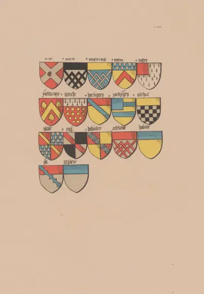 Ancien armorial équestre de la Toison d’or et de l’Europe au 15e siècle Pl.093 av Berger-Levrault et Cie