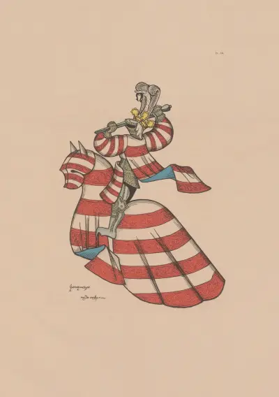 Ancien armorial équestre de la Toison d’or et de l’Europe au 15e siècle Pl.096 av Berger-Levrault et Cie