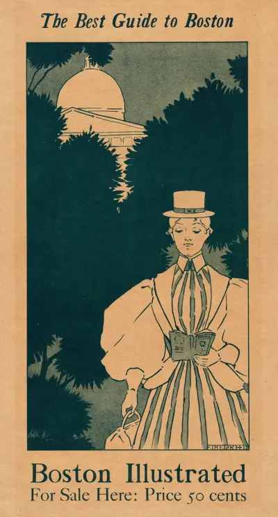 The best guide to Boston. Boston illustrerad, till salu här., Ethel Reed