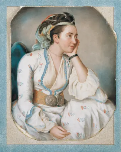 Frau in türkischer Tracht von Jean-Etienne Liotard
