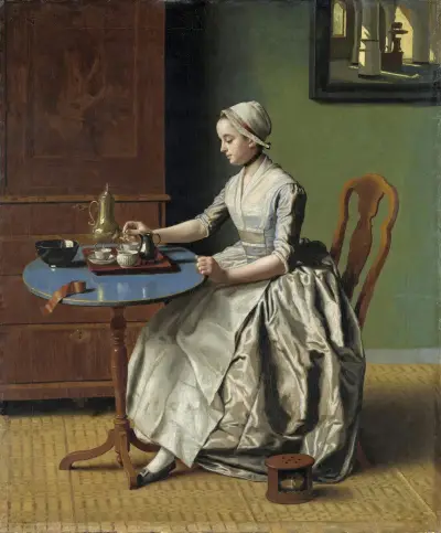 Holländisches Mädchen beim Frühstück von Jean-Etienne Liotard