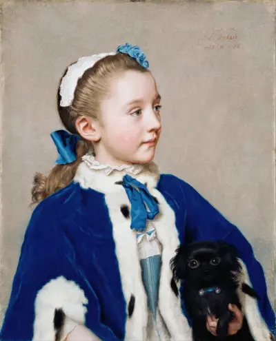 Maria Frederike van Reede-Athlone mit sieben Jahren von Jean-Etienne Liotard