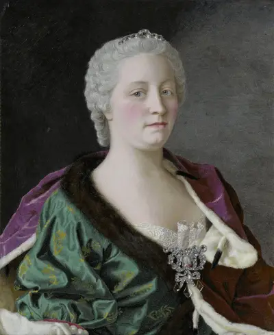 Maria Theresia, Erzherzogin von Österreich, Königin von Ungarn und Böhmen und Kaiserin des Heiligen Römischen Reiches von Jean-Etienne Liotard