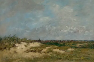 Berck. Die Dünen bei stürmischem Wetter von Eugène Boudin