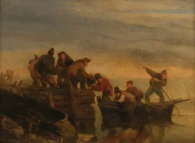 Fischer am Wasser von Eugène Boudin