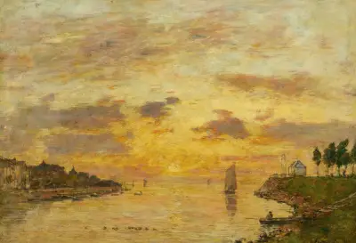 Saint-Valéry-sur-Somme. Die Mündung der Somme von Eugène Boudin
