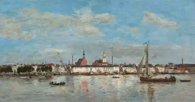 Der Kai von Antwerpen von Eugène Boudin