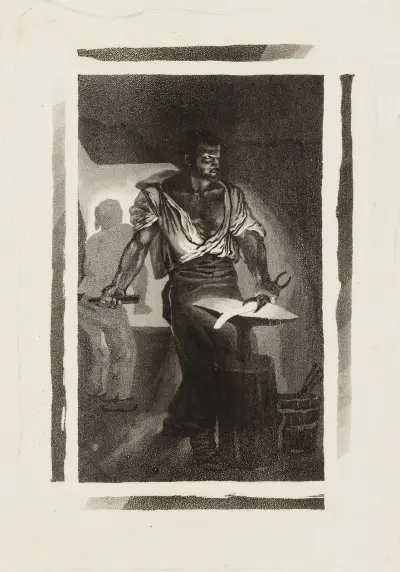 A Blacksmith, Eugène Delacroix