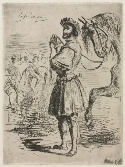 Pan z czasów Franciszka I, Eugène Delacroix