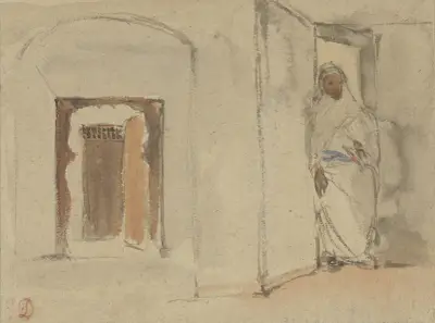 Arab przed swoim domem, Eugène Delacroix
