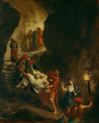 Christ Carried Down To The Tomb av Eugène Delacroix