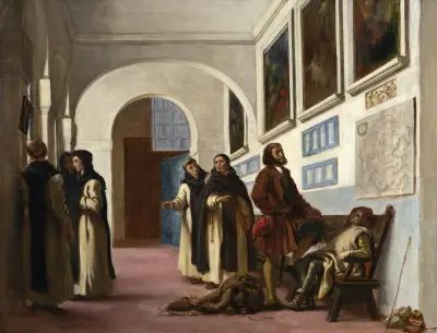 Kolumbus a jeho syn v La Rábidě, Eugène Delacroix