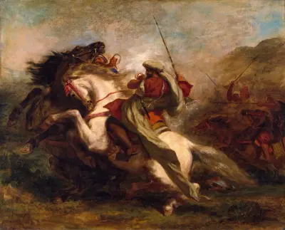 Starcie mauretańskich jeźdźców, Eugène Delacroix