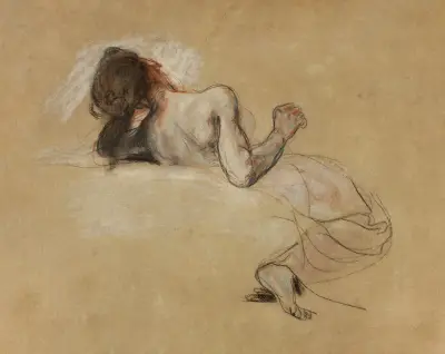 Sedící žena, Eugène Delacroix