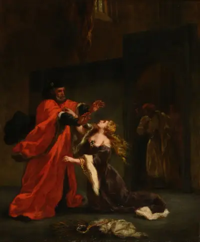 Desdémone maudite par son père av Eugène Delacroix