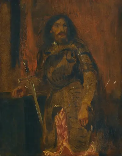 Studie Vicentiniho v brnění, Eugène Delacroix