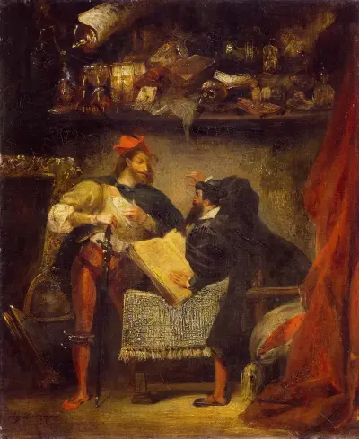 Faust und Mephistopheles von Eugène Delacroix