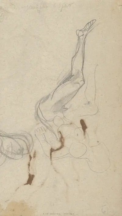 Studie figur, Eugène Delacroix