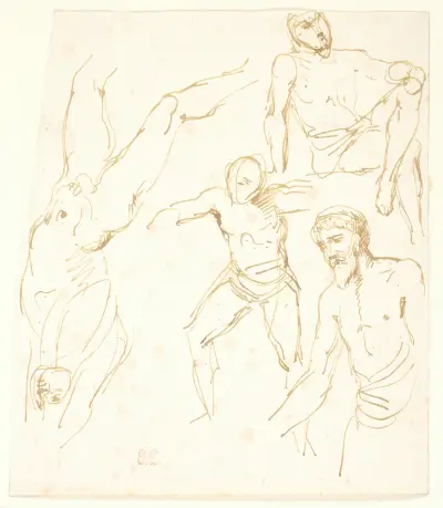 Four Life Studies av Eugène Delacroix