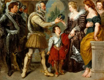 Heinrich IV. übergibt die Regentschaft an Maria von Medici von Eugène Delacroix