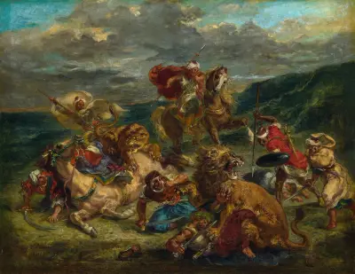 Lov na lvy, Eugène Delacroix