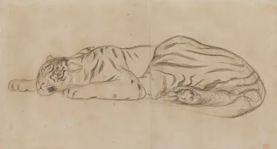 Royal Tiger, 1829 – nr 1 av Eugène Delacroix