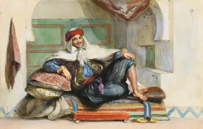Sidi Abdallah, Provinzherrscher der Regentschaft Algier, Rue Amour. 27. Juni 1832 von Eugène Delacroix