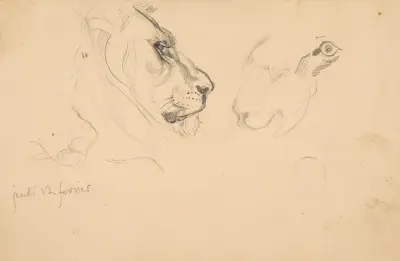 Skicář s pohledy na Tours, Francii a okolí, Eugène Delacroix
