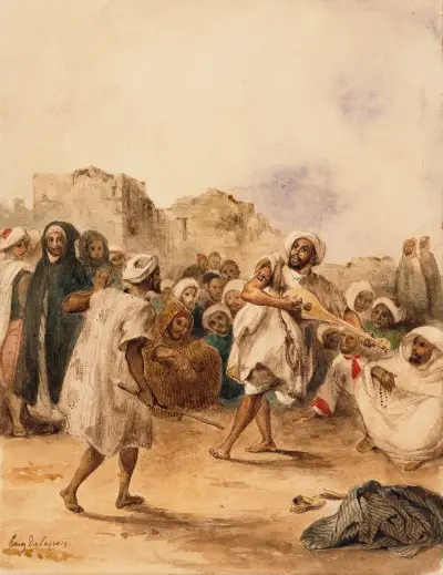 Putující herci, Eugène Delacroix