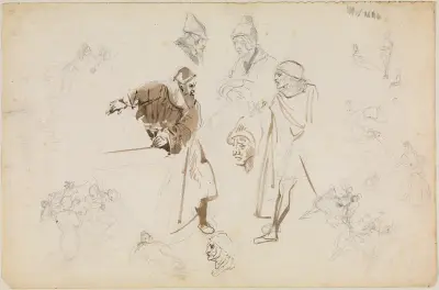 Karta studyjna do „Fausta”, Eugène Delacroix