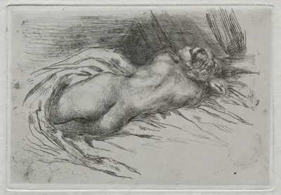 Studie ženy zezadu, 1833 – Nr. 1, Eugène Delacroix