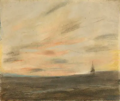 Studie himlen i Frépillon, Eugène Delacroix