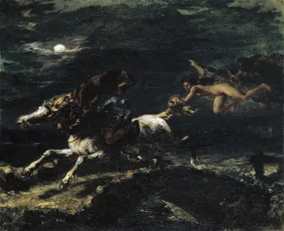 Tam O’Shanter Pursued by the Witches von Eugène Delacroix